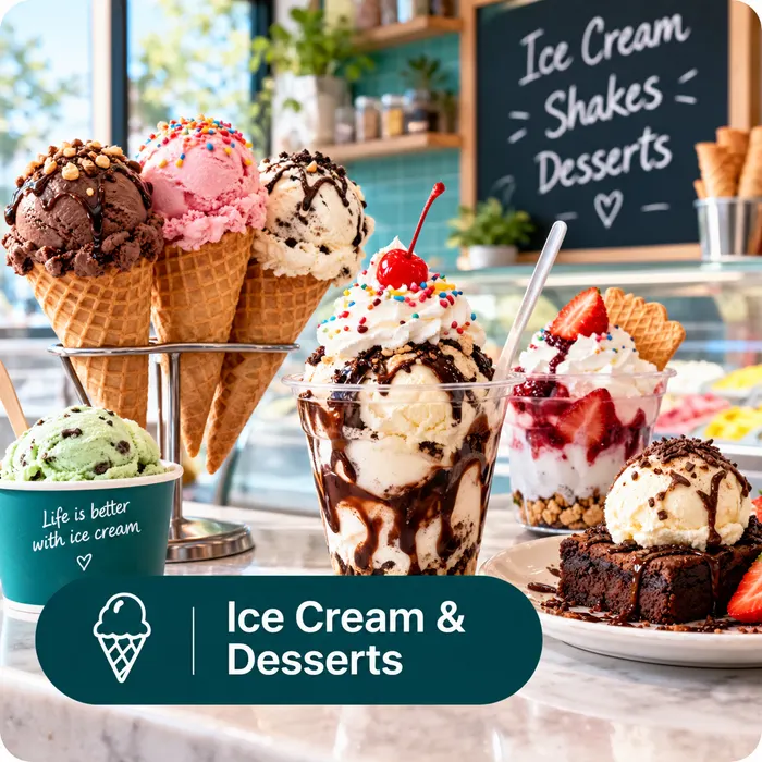 Ice cream & dessert shops