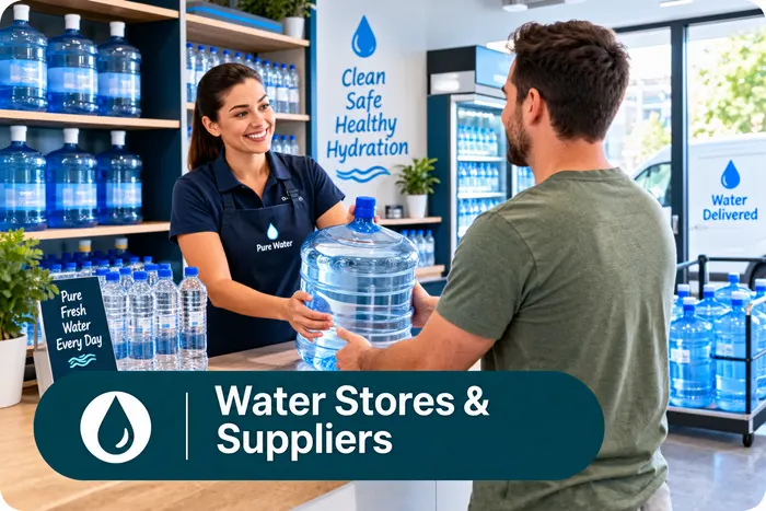 Water suppliers & refill stations